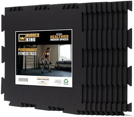 Rubber King Interlocking Gym Floor Tiles (10)