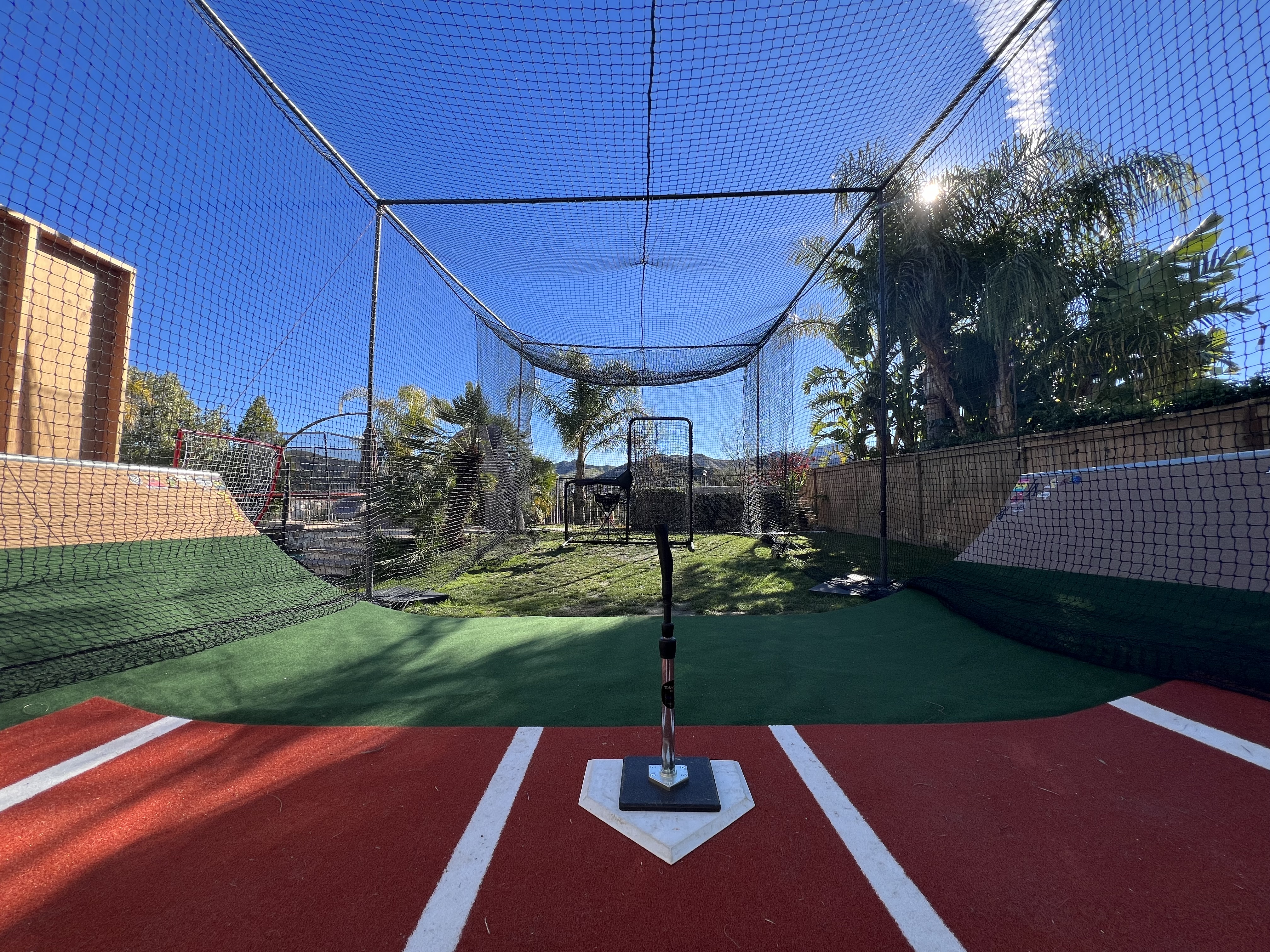 Batting Cage W/ Jr Hack Attack Pitching Machine in Canyon Country,