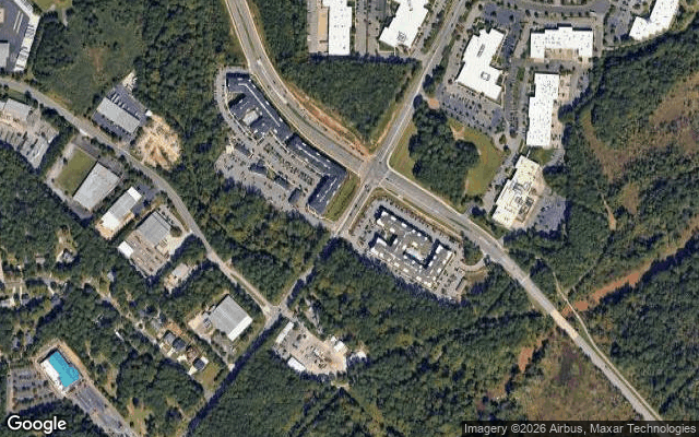 Satellite view of Lake Crabtree County Park