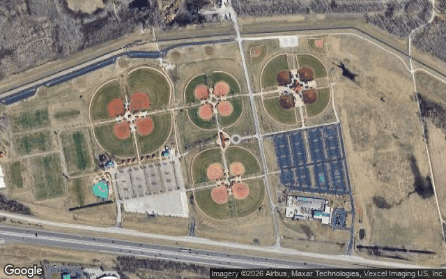 Satellite view of Chesterfield Valley Athletic Complex