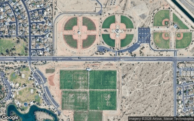 Satellite view of Red Mountain Baseball Complex