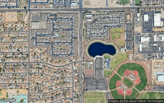 Satellite view of Pioneer Community Park