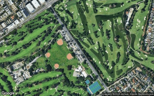 Satellite view of Cheviot Hills Recreation Center